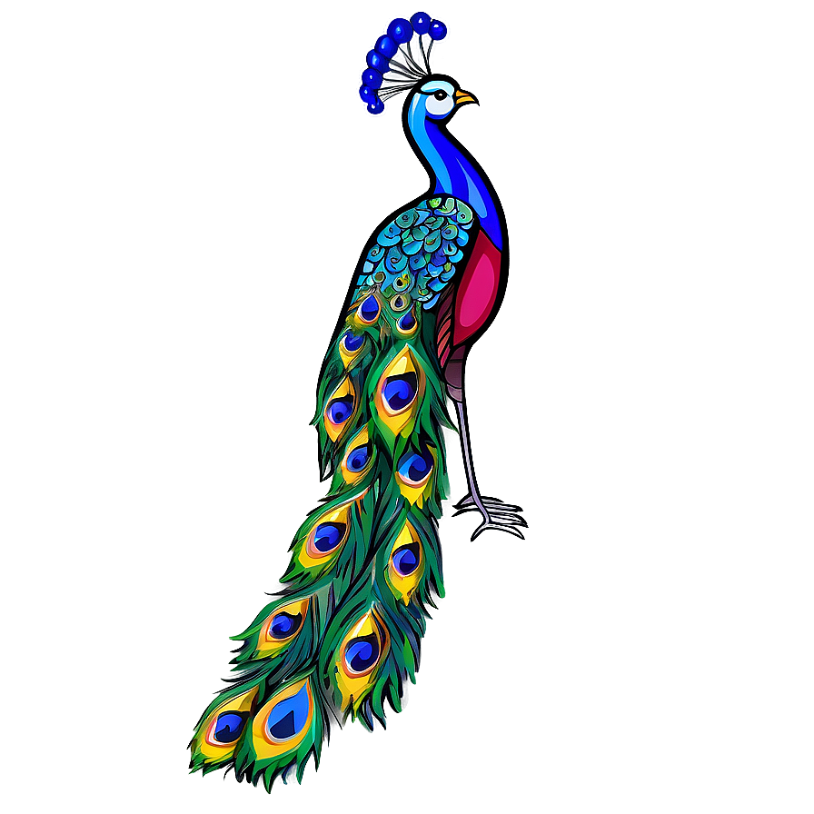 Elegant Peacock Design Png 06232024