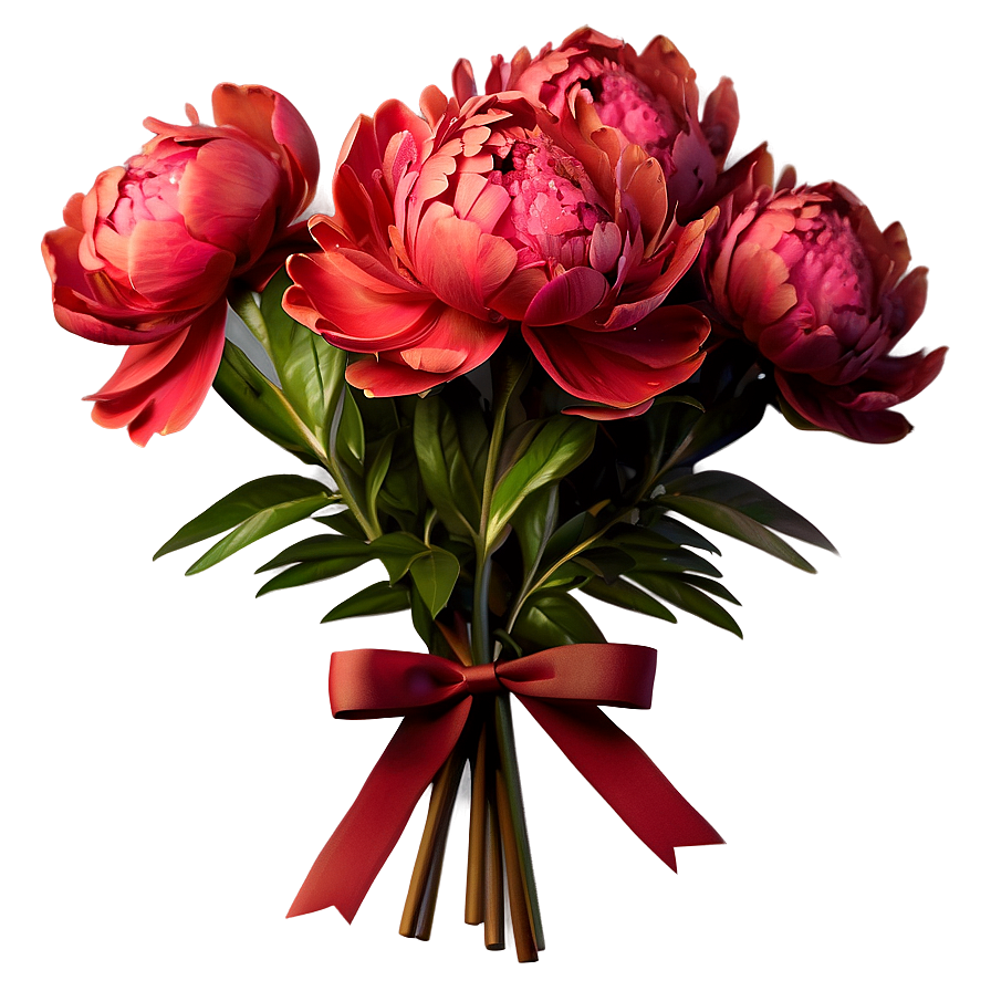 Elegant Peonies Bouquet Png 99