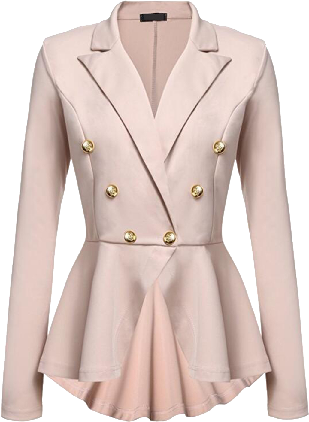 Elegant Pink Double Breasted Blazer