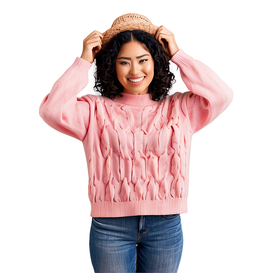 Elegant Pink Sweater Png Rrv68