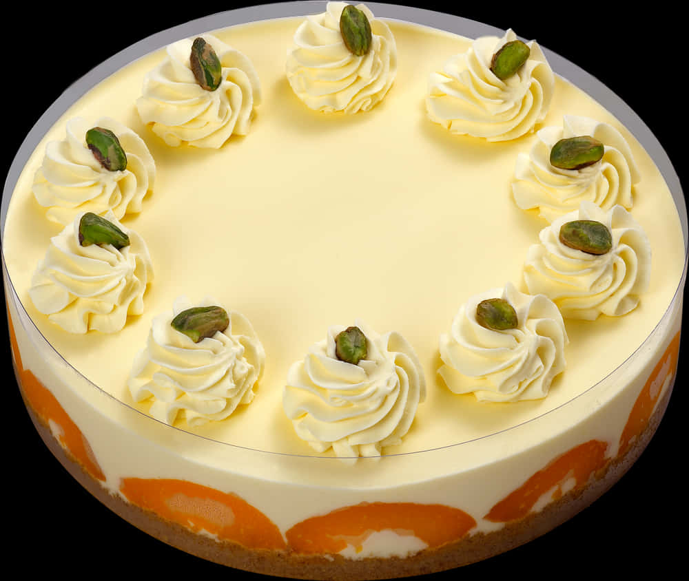 Elegant Pistachio Cream Cake