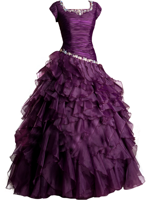 Elegant Purple Ball Gown Dress