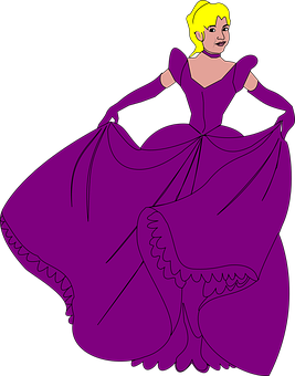 Elegant Purple Dress Princess