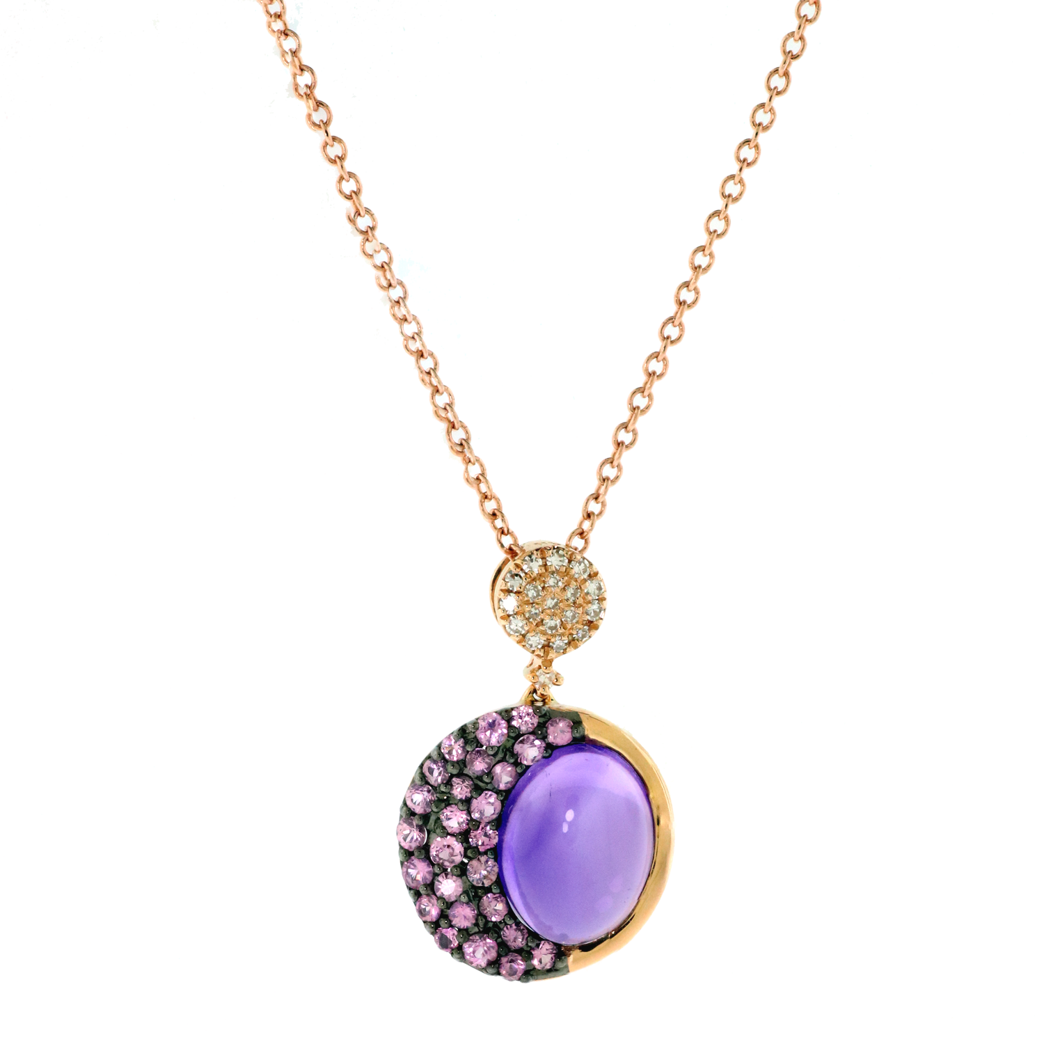 Elegant Purple Gemstone Pendant Necklace