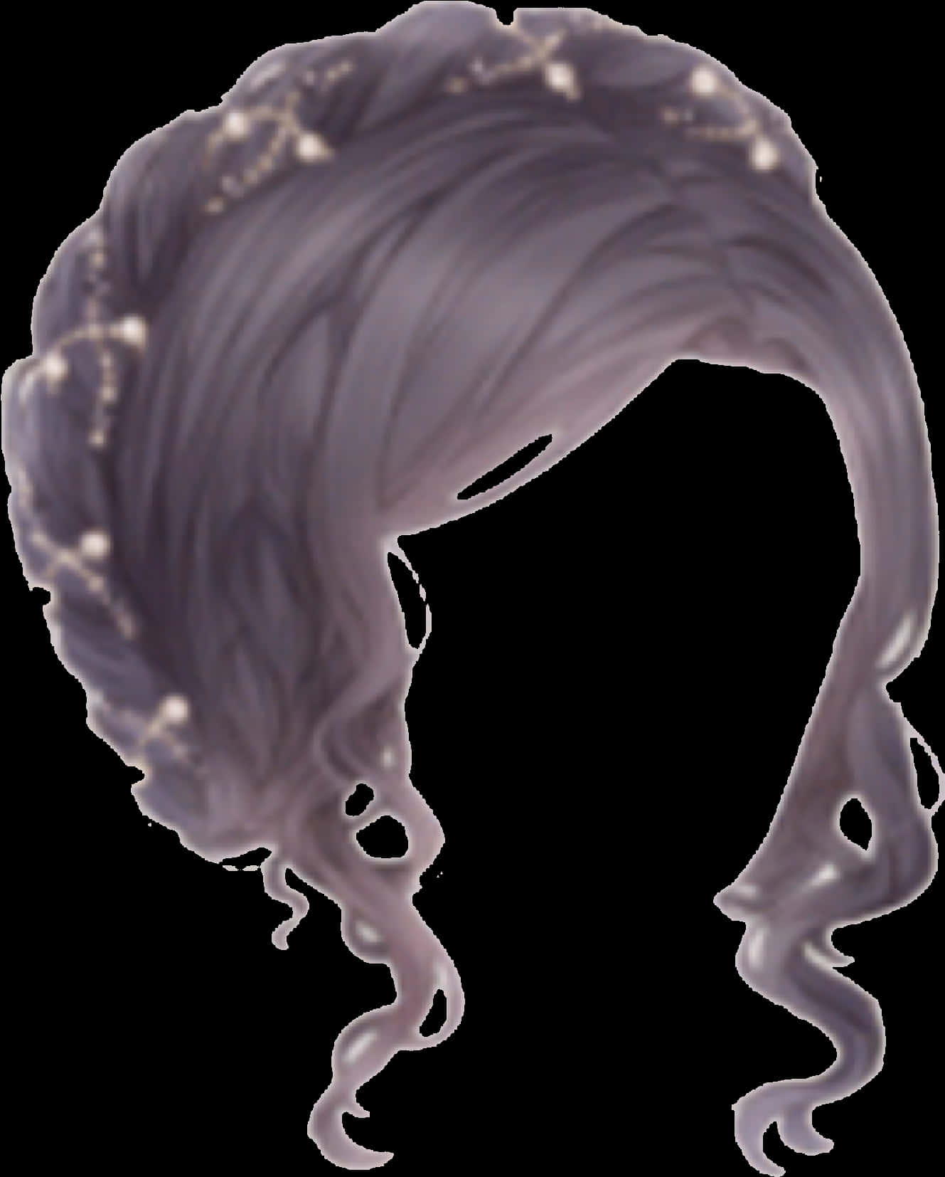 Elegant Purple Updowith Pearls