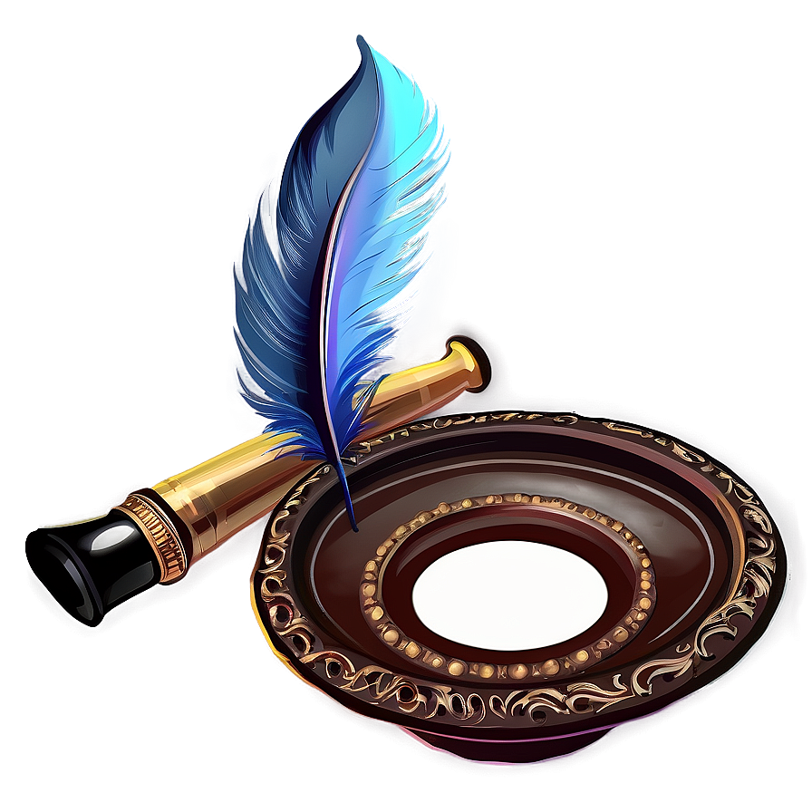 Elegant Quill And Inkwell Png 06122024