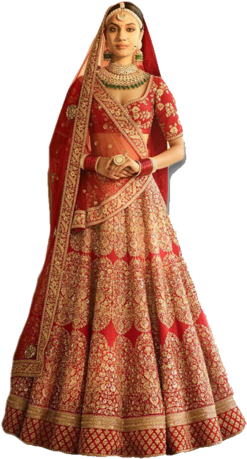 Elegant Red Bridal Lehenga