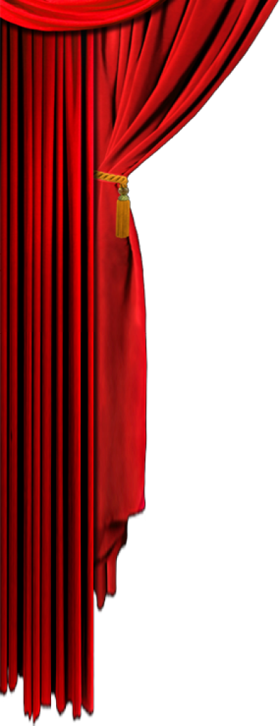 Elegant Red Curtain Partial View