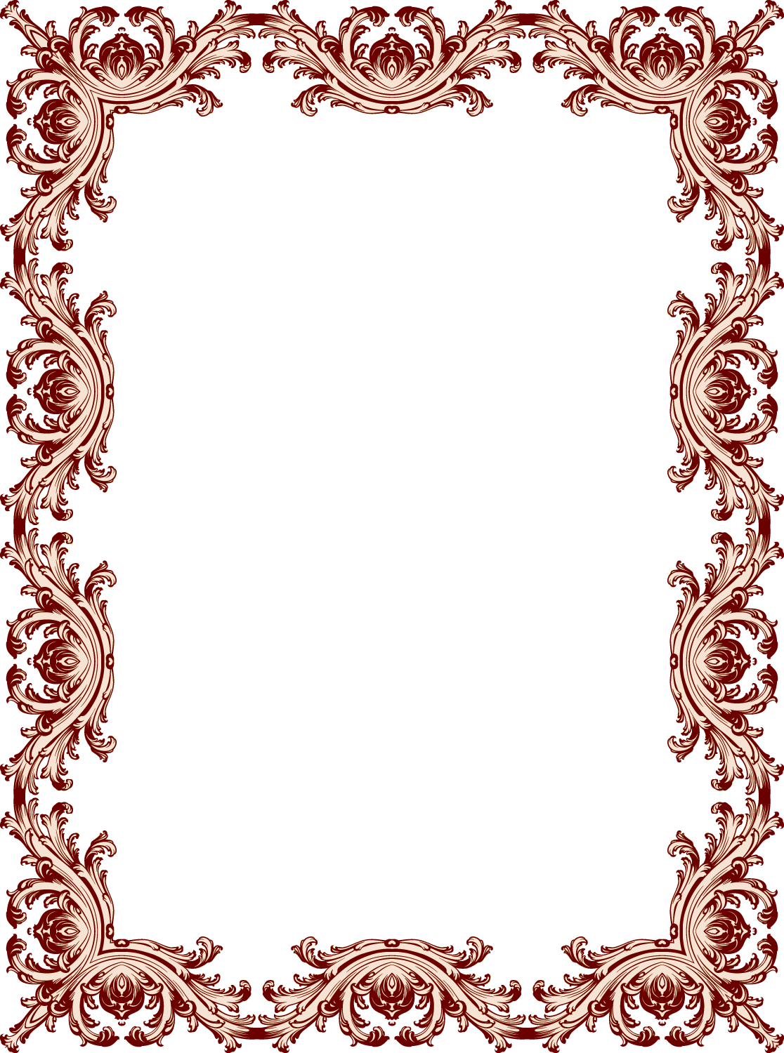 Elegant Red Floral Border Design