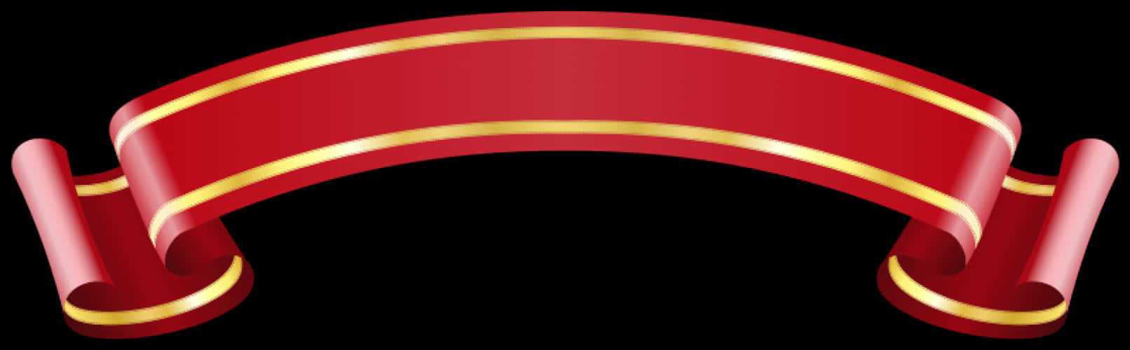 Elegant Red Gold Trimmed Banner