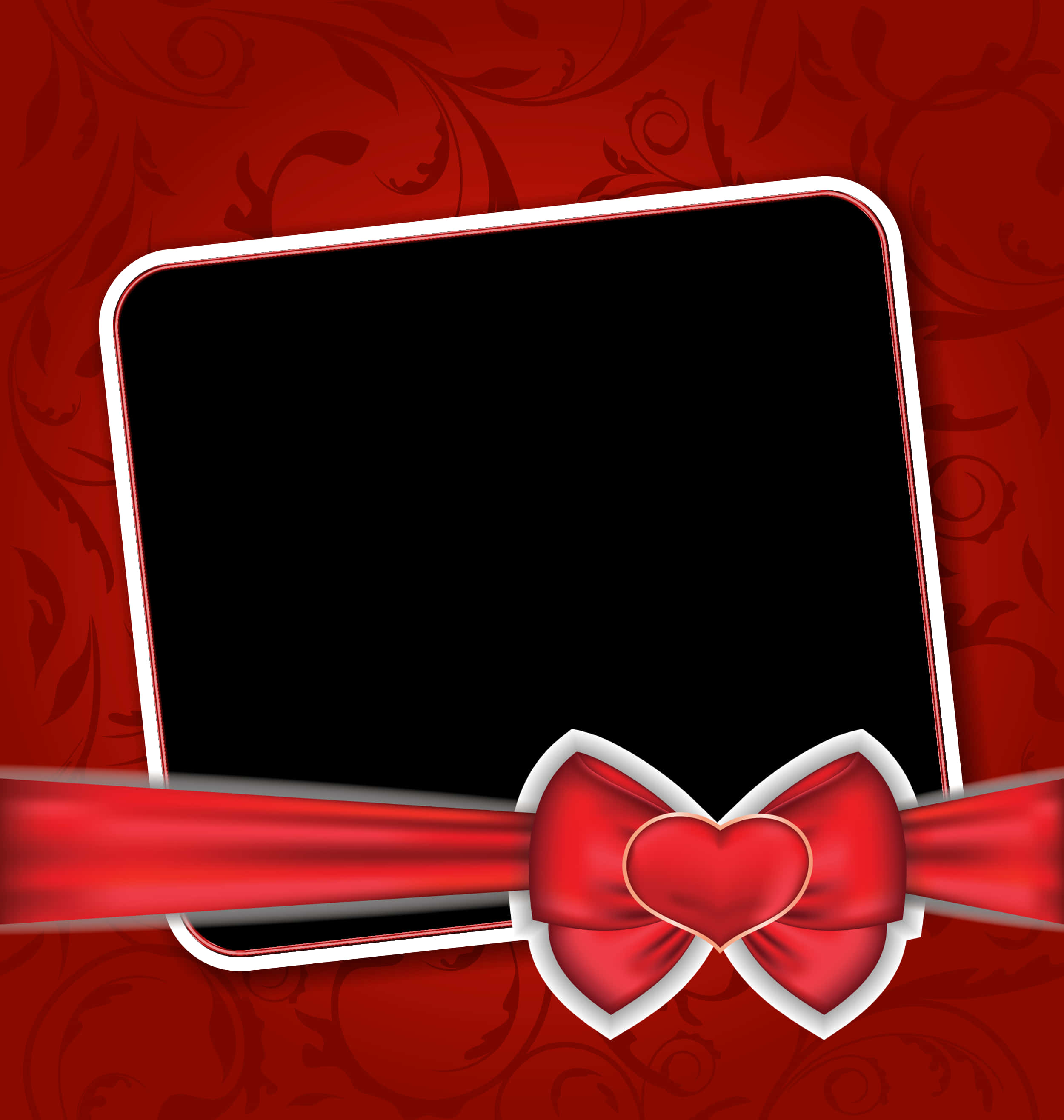 Elegant Red Heart Frame