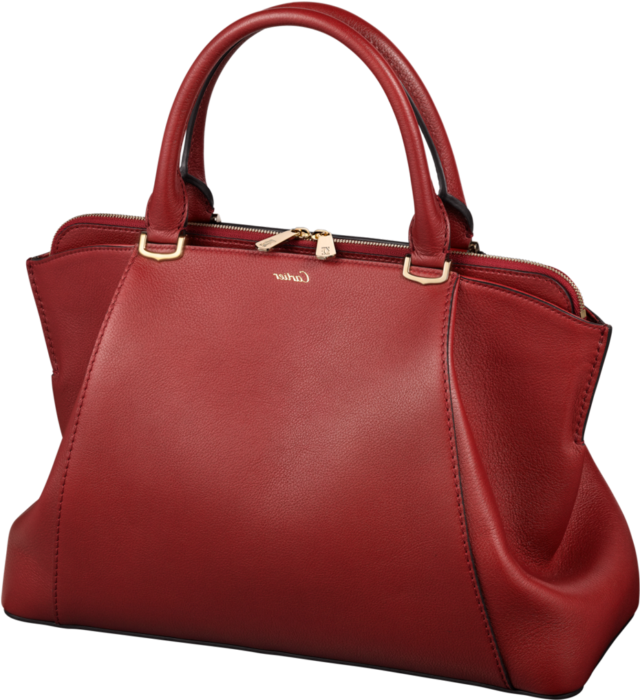 Elegant Red Leather Handbag