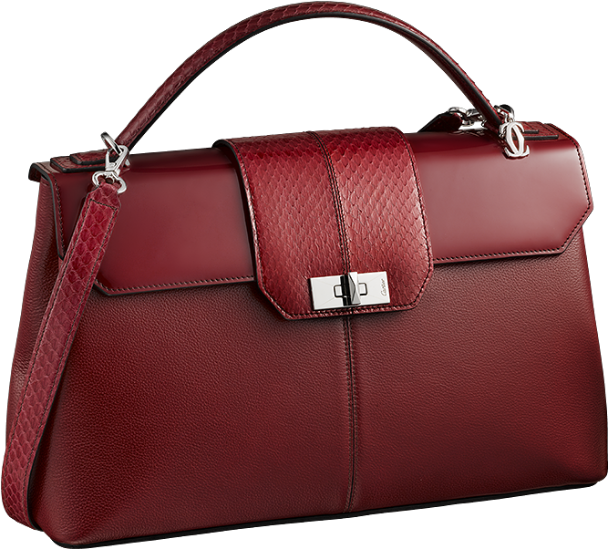 Elegant Red Leather Handbag