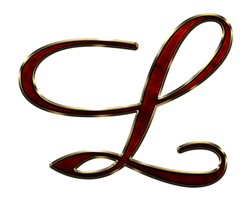 Elegant Red Letter L