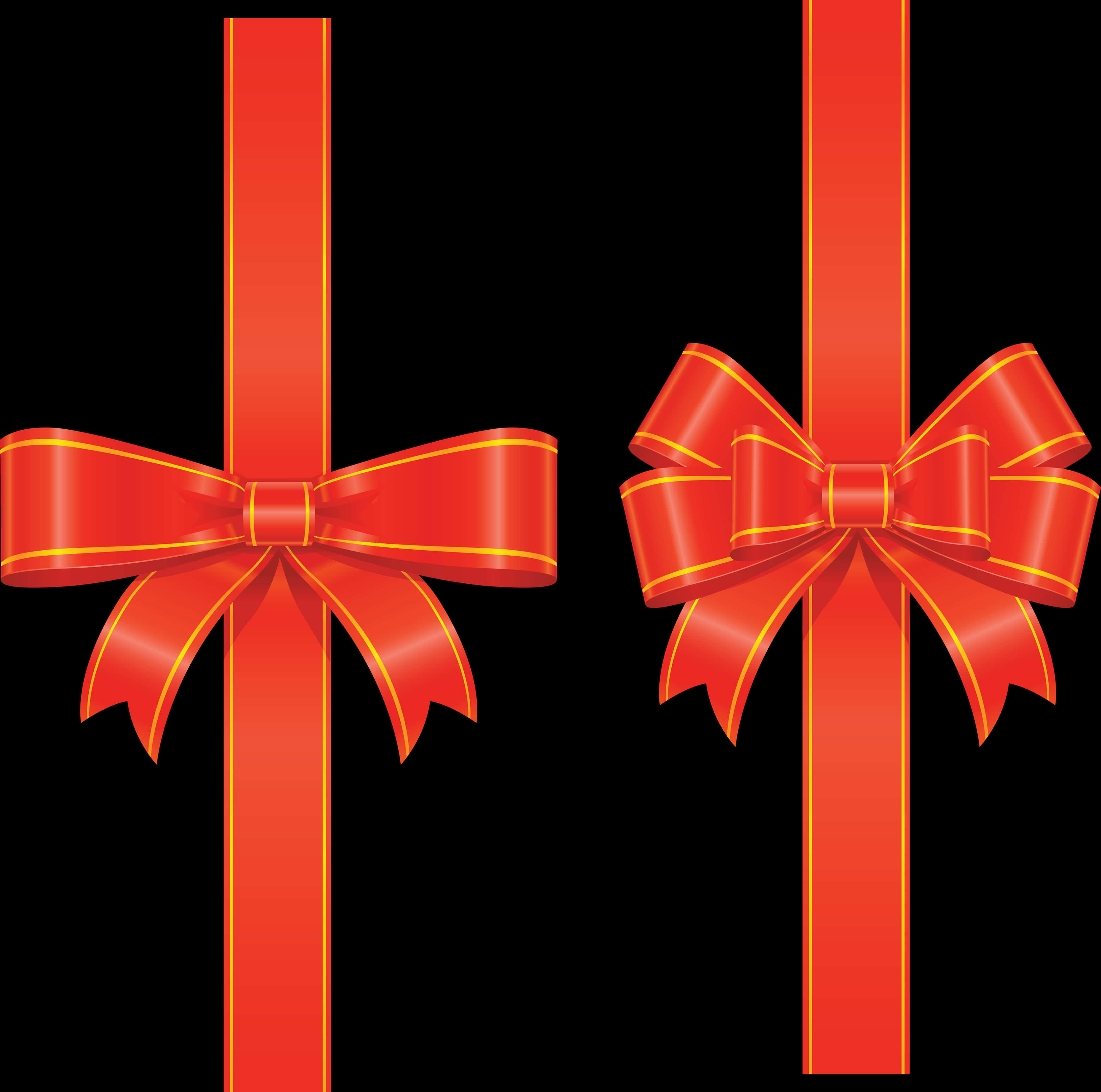 Elegant Red Ribbon Bows