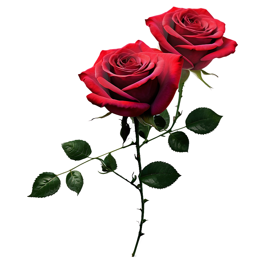 Elegant Red Rose Png Pvr