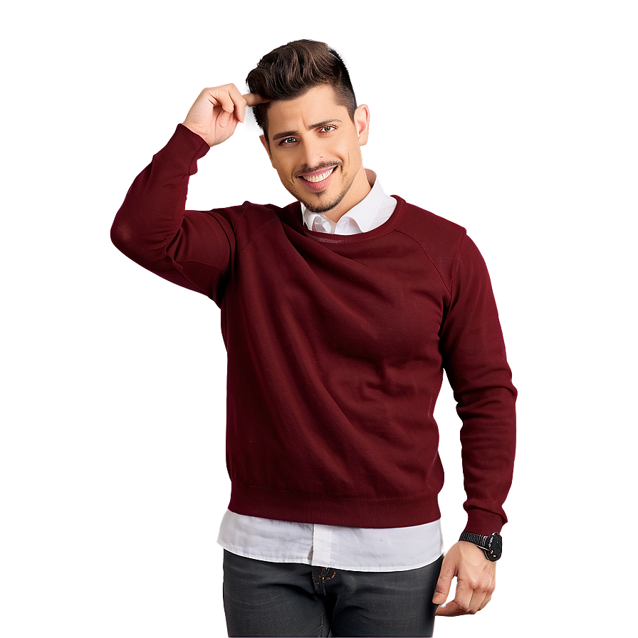 Elegant Red Sweater Png Ulj