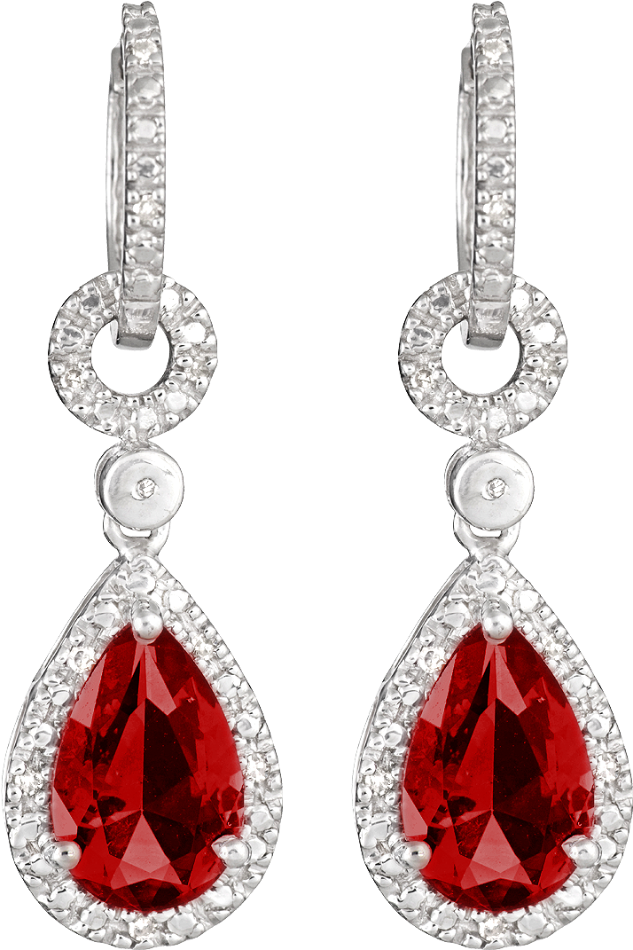 Elegant Red Teardrop Earrings