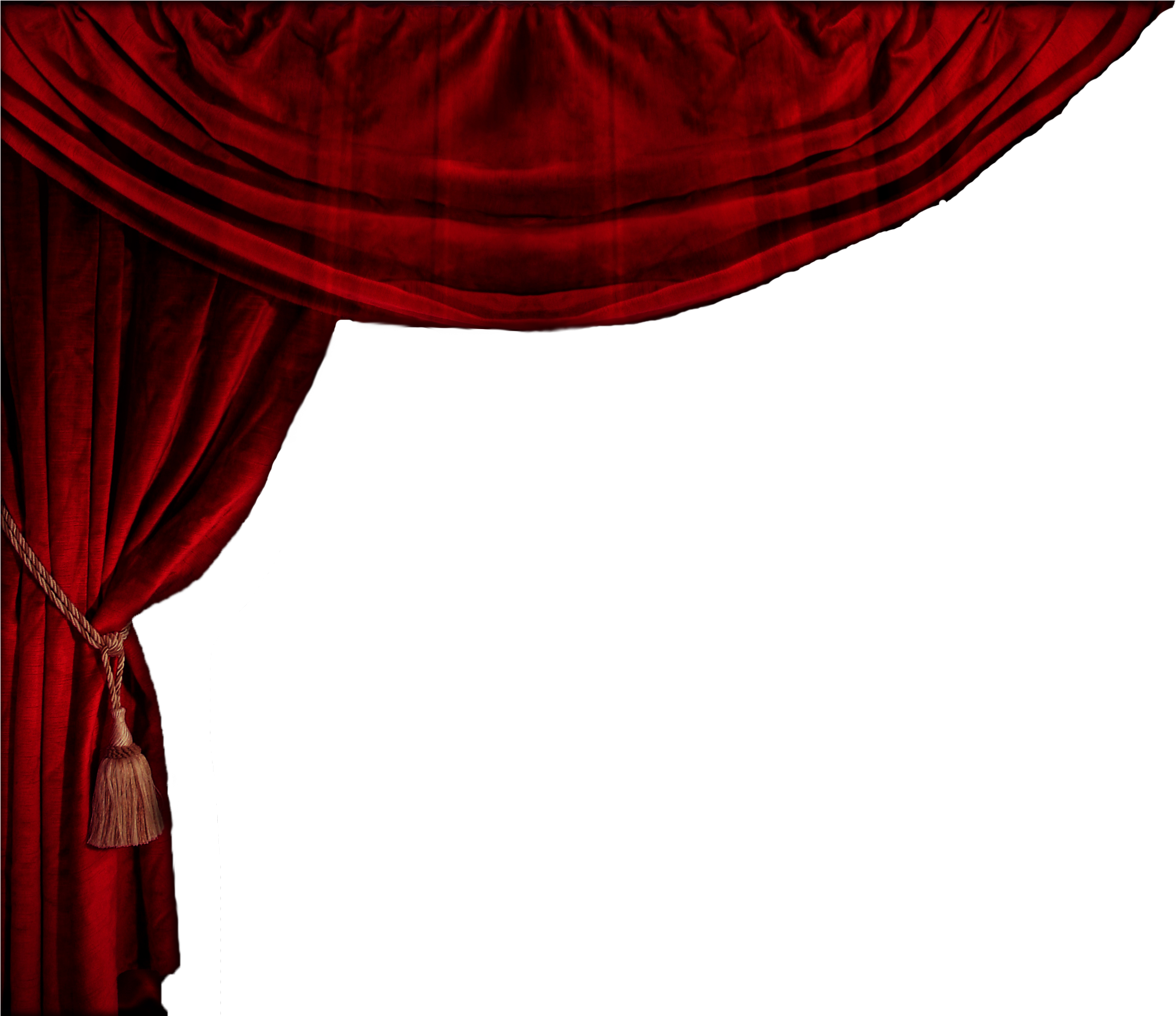 Elegant Red Theater Curtain Drapery