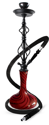 Elegant Redand Black Hookah