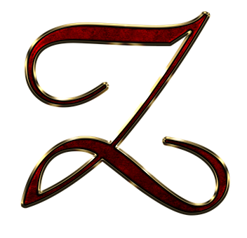 Elegant Redand Gold Letter A