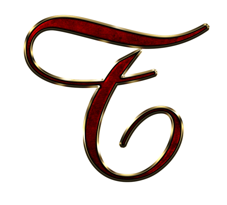 Elegant Redand Gold Letter F