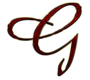 Elegant Redand Gold Letter G