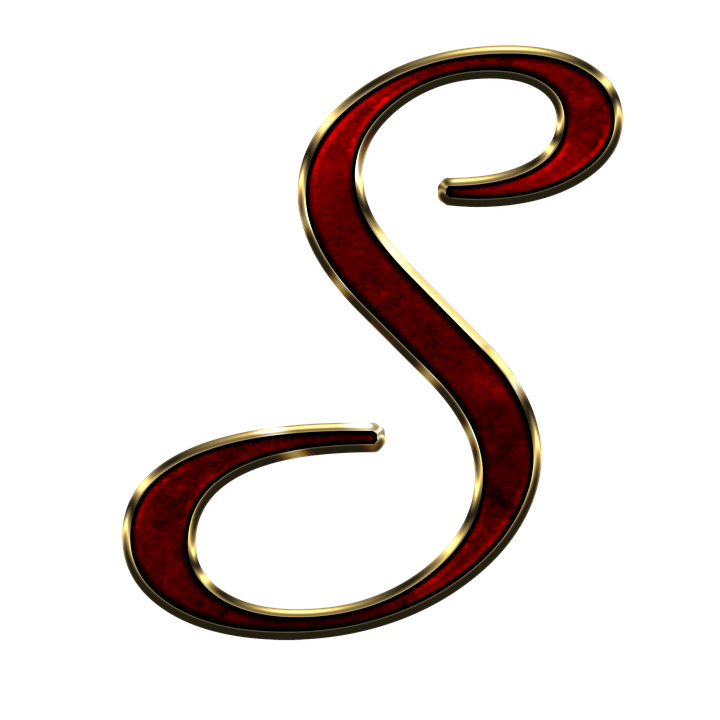 Elegant Redand Gold Letter S