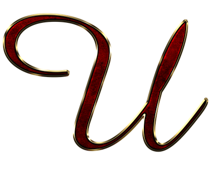 Elegant Redand Gold Letter W