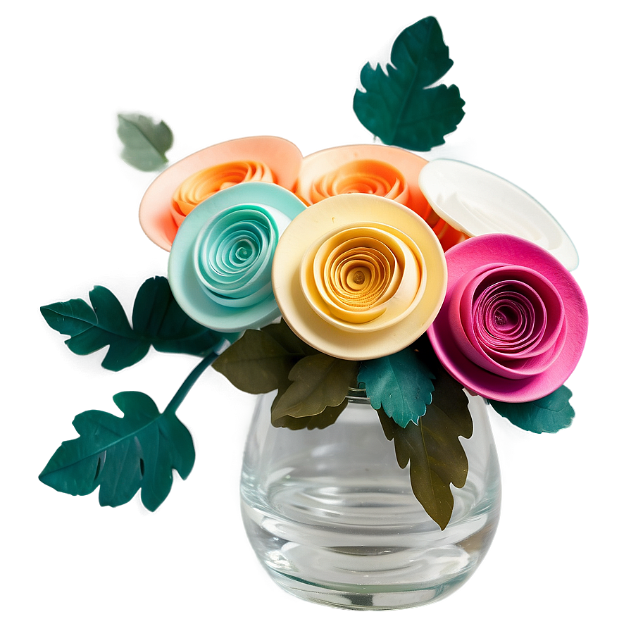 Elegant Rolled Flower Centerpiece Png 06282024