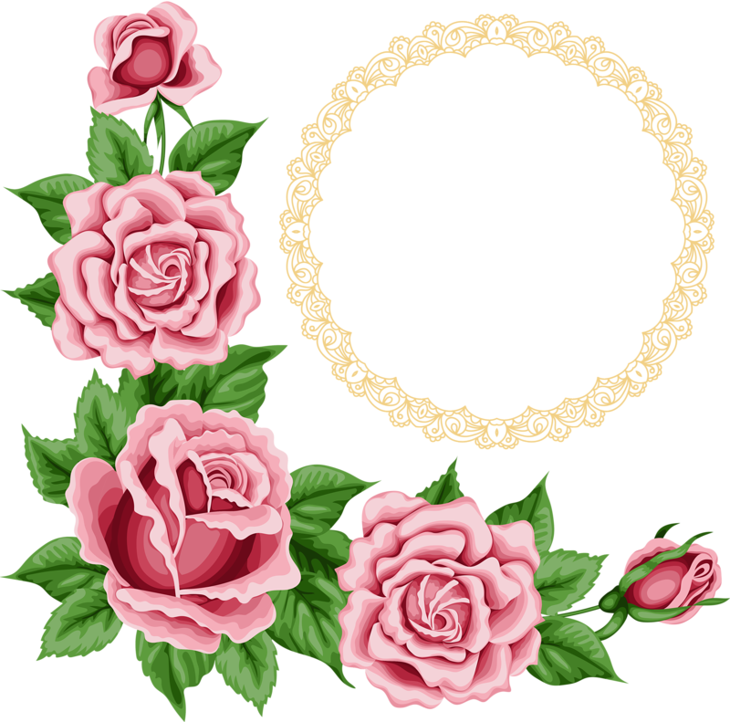 Elegant Rose Corner Border Design