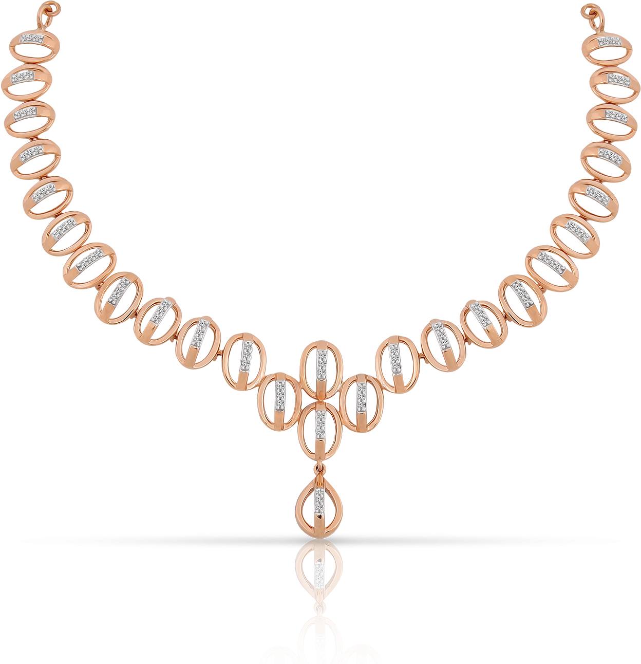 Elegant Rose Gold Diamond Necklace