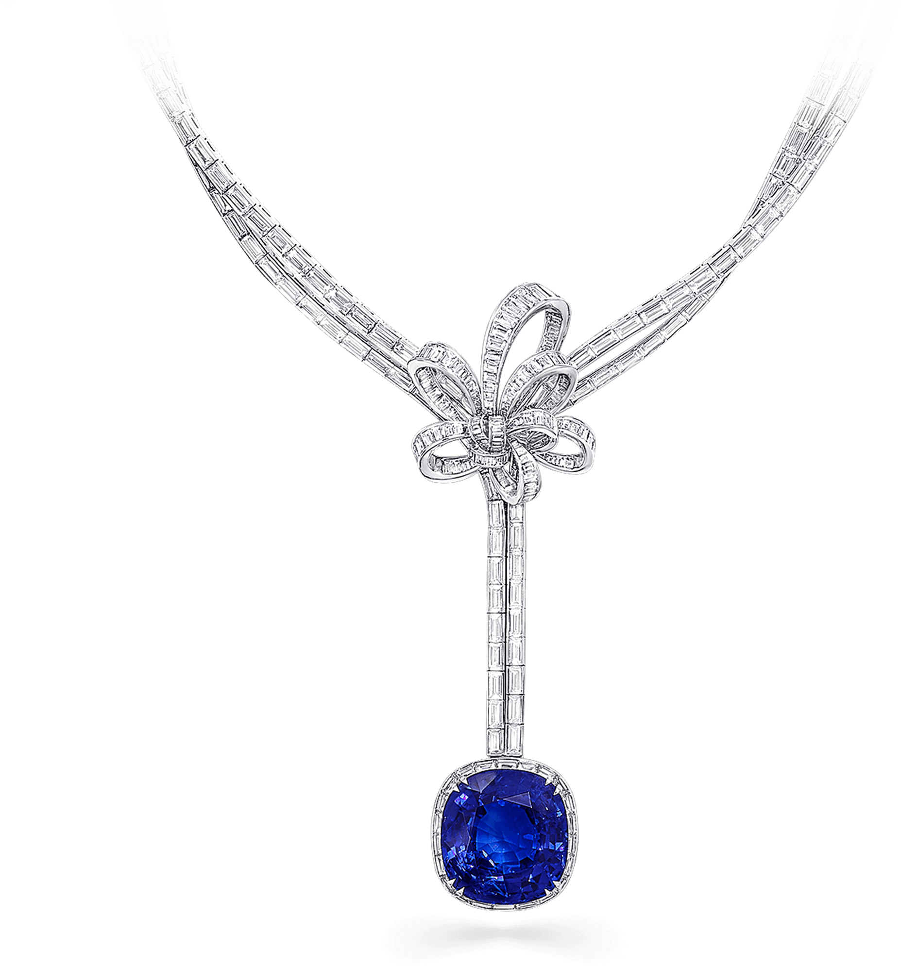 Elegant Sapphire Diamond Necklace