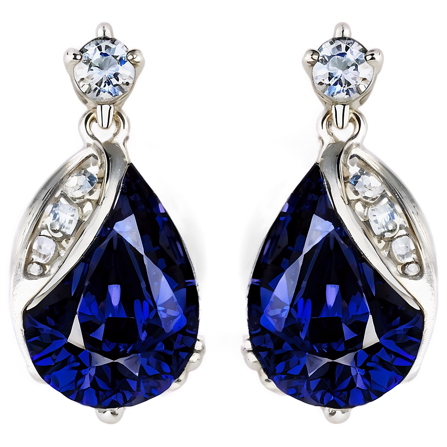 Elegant Sapphire Earring Png Wvq65