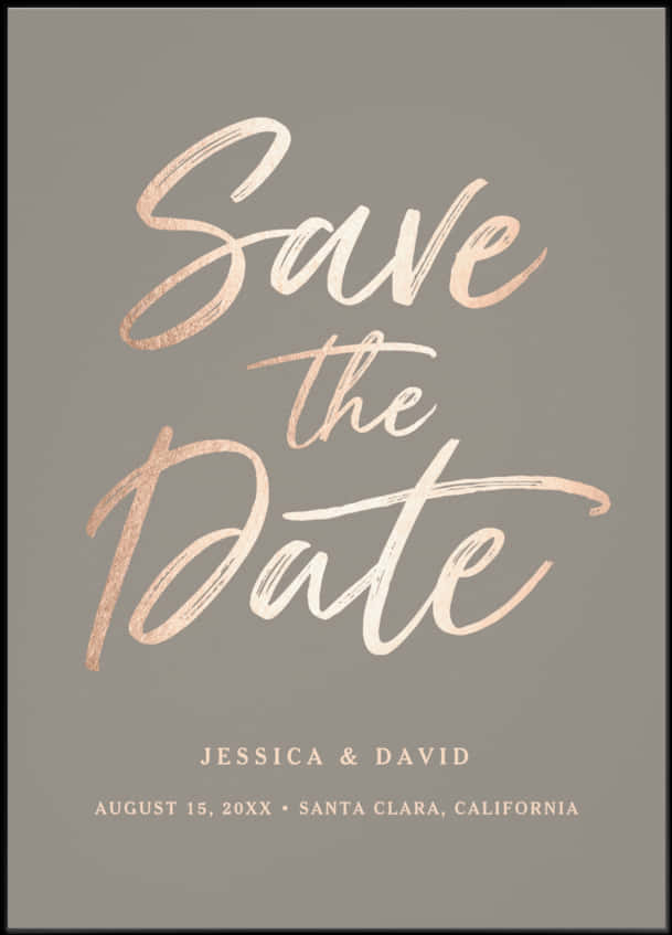 Elegant Save The Date Announcement