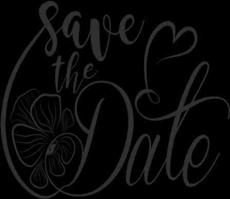 Elegant Save The Date Calligraphy