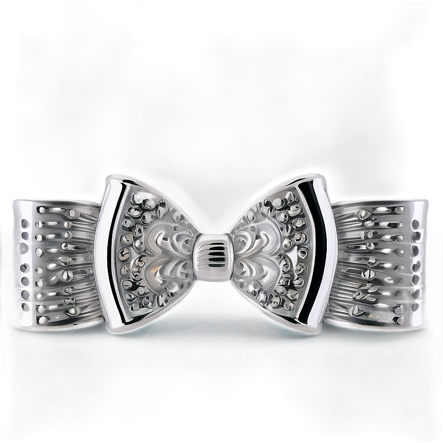 Elegant Silver Bow Png Klm