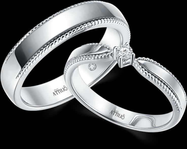 Elegant Silver Wedding Rings