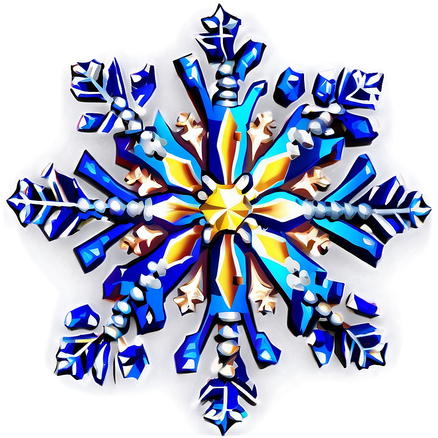 Elegant Snowflake Emblem Png Cke33