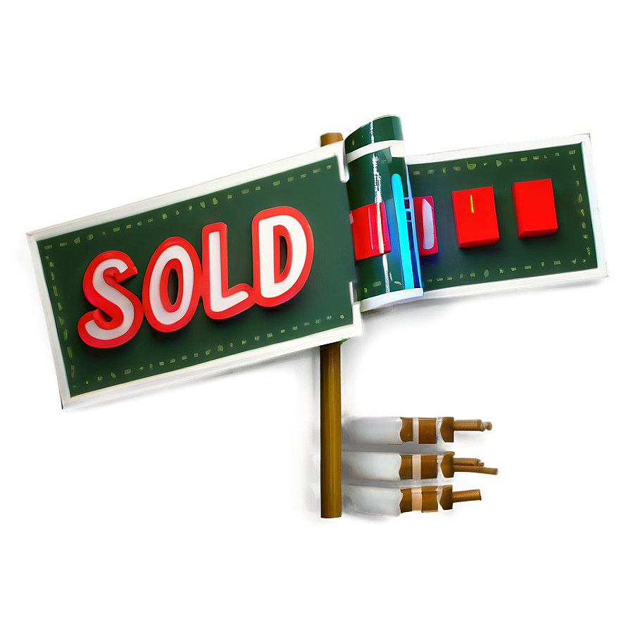 Elegant Sold Sign Png 61