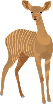 Elegant Striped Deer Illustration