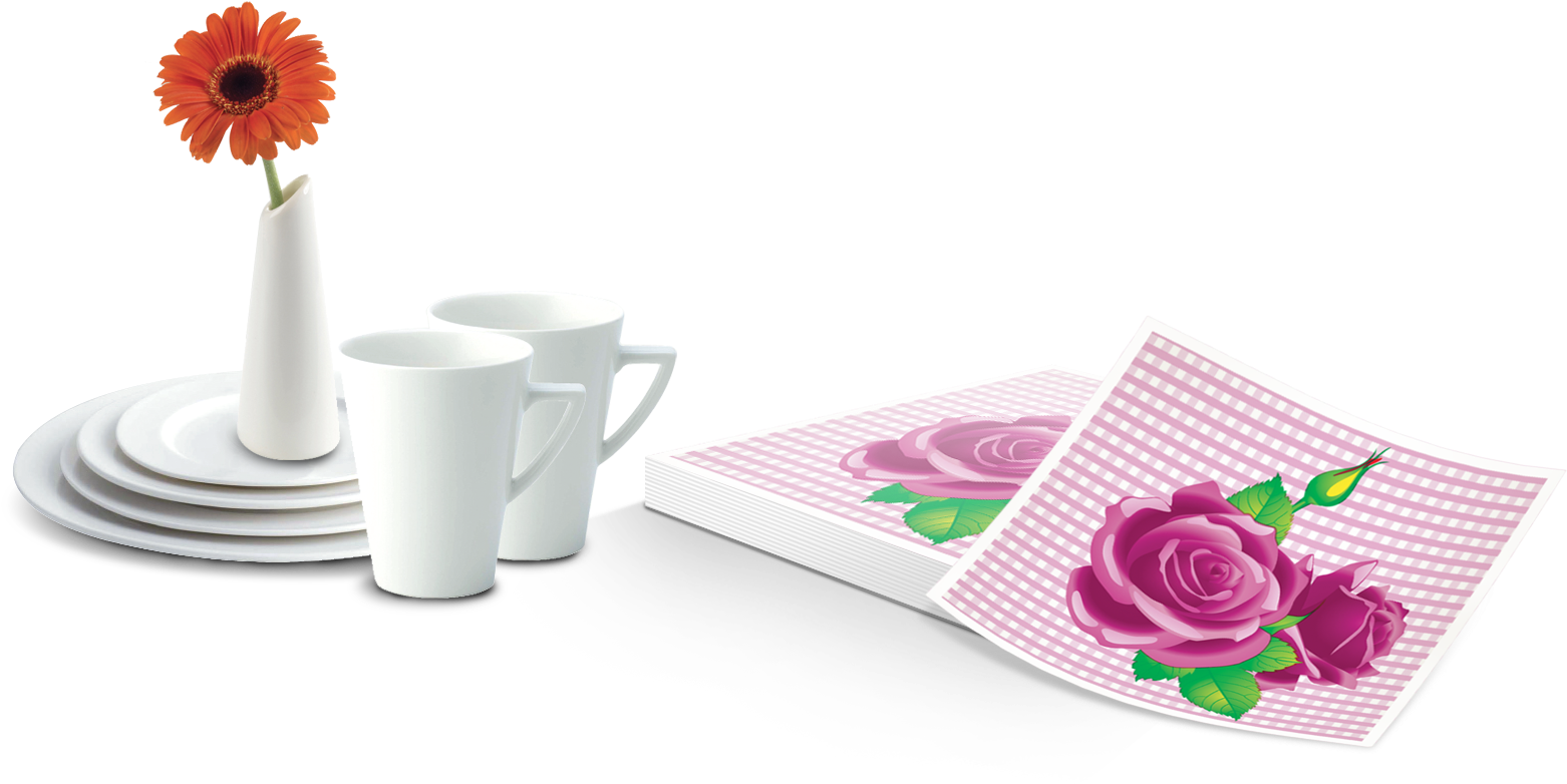 Elegant Tablewareand Rose Napkins