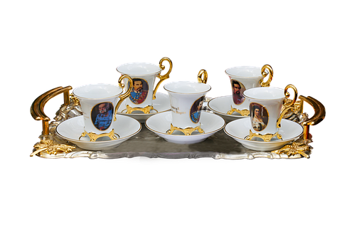 Elegant Tea Setwith Portraits