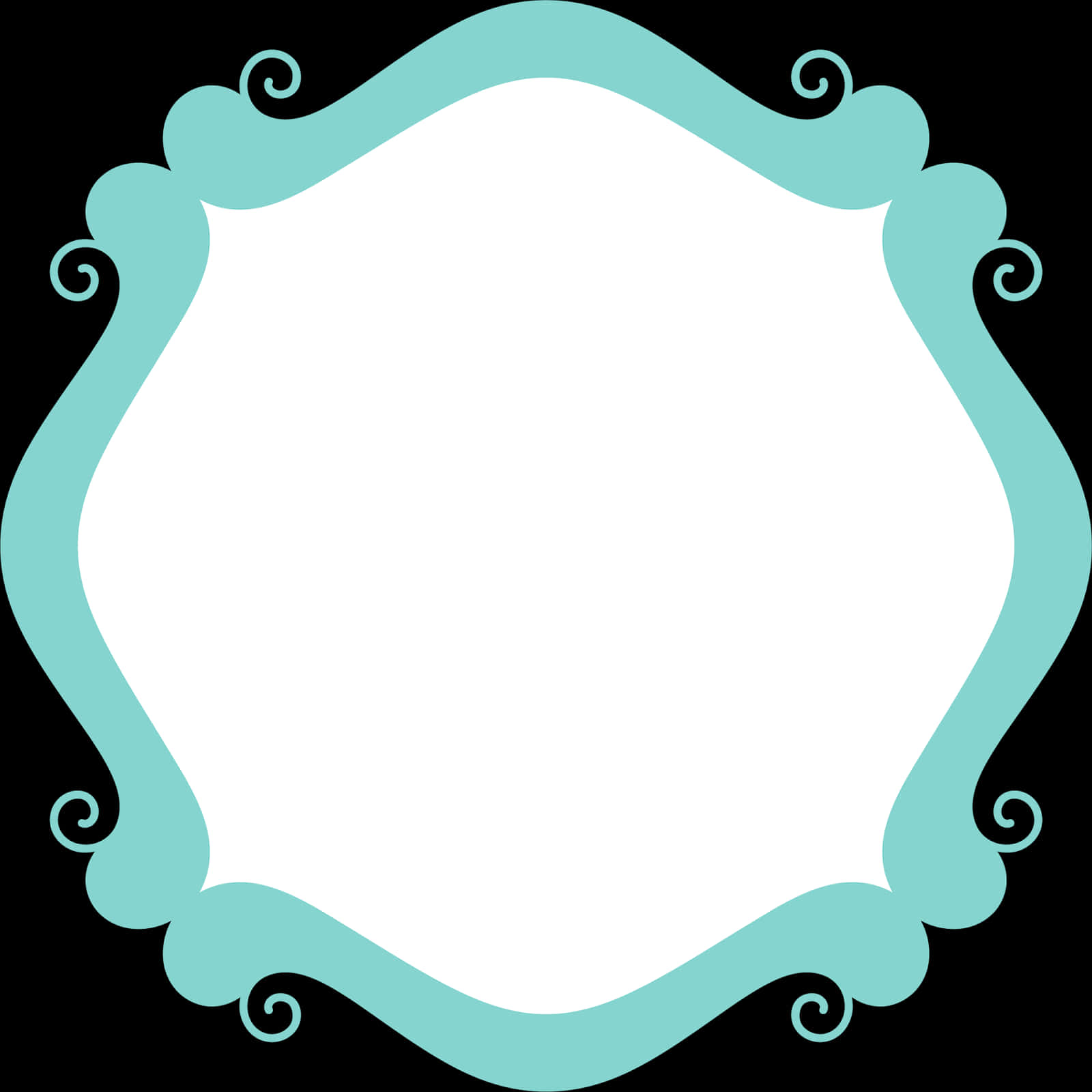 Elegant Teal Frame Design