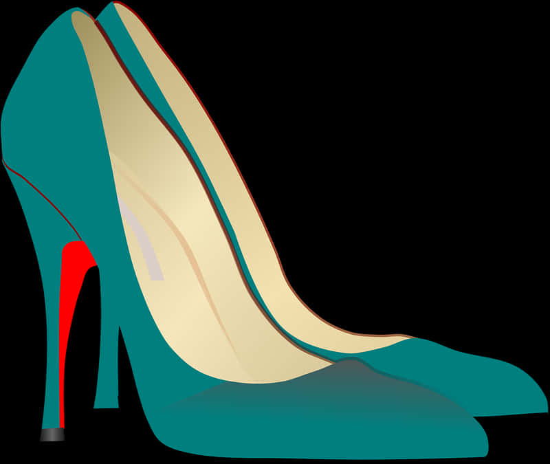 Elegant Teal Stiletto Shoe