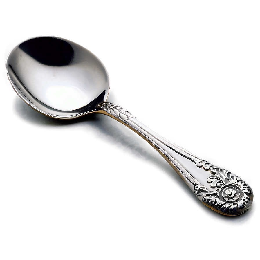 Elegant Teaspoon With Engravings Png 06252024