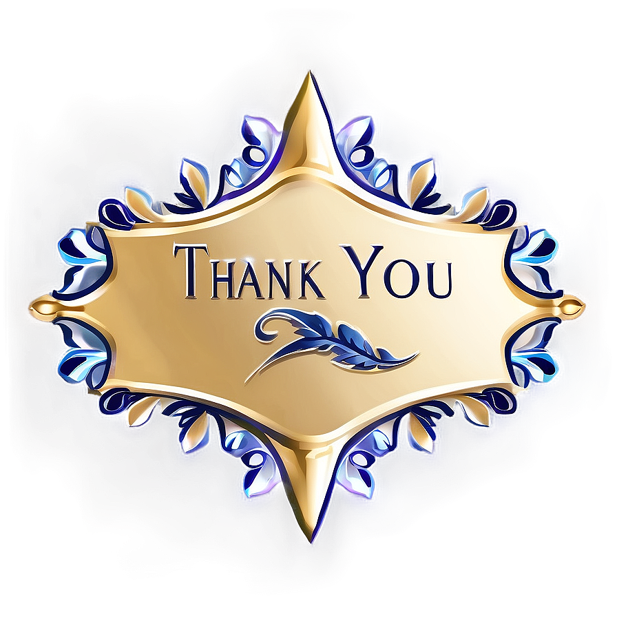 Elegant Thank You Stickers Png Dab