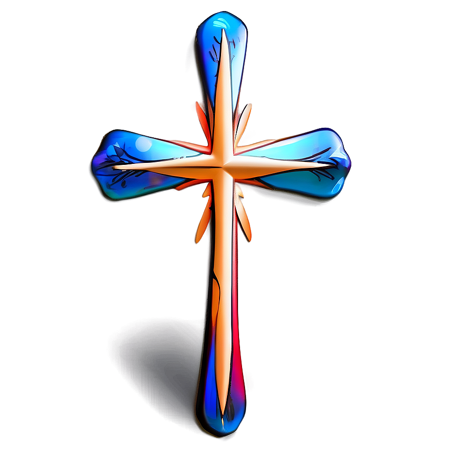 Elegant Thin Cross Illustration Png Ikd27