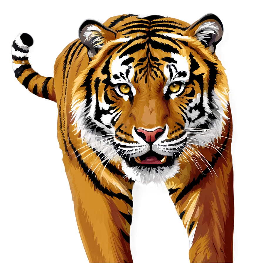 Elegant Tiger Face Outline Png 06252024