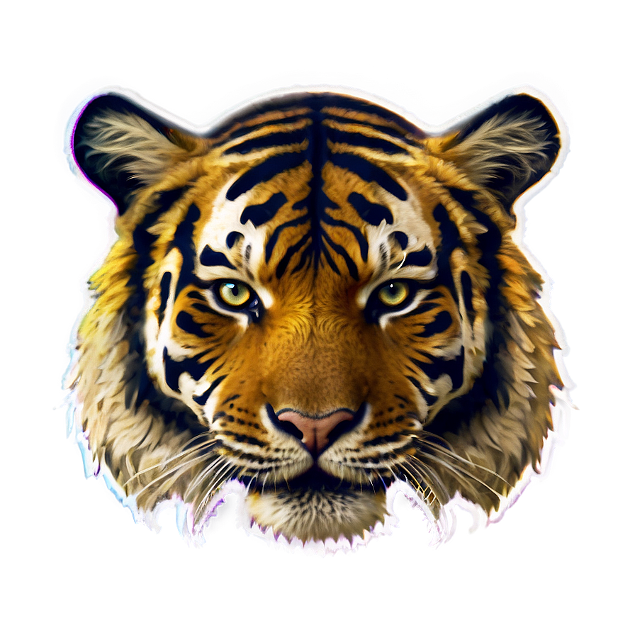 Elegant Tiger Face Outline Png Wxd